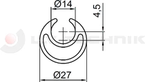 Ponyvafeszítő-cső 3,3 m dia 27 mm