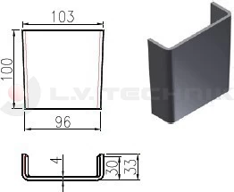 Tipper pillar 400/500 25mm rear left