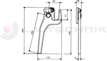 Side panel lock with keeper right
