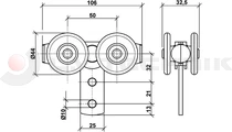 Roller 44mm double