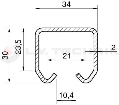 Rail MR3 type low 6m