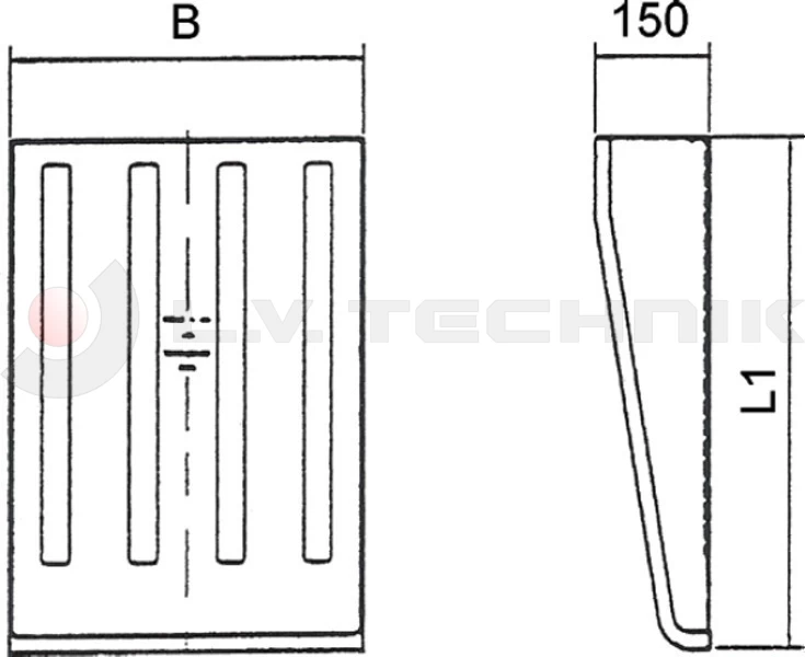 Mudguard 45.640 straight