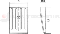 Mudguard 45.640 straight