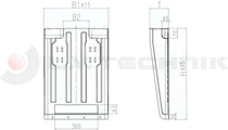 Mudguard 45.640 straight with pocket