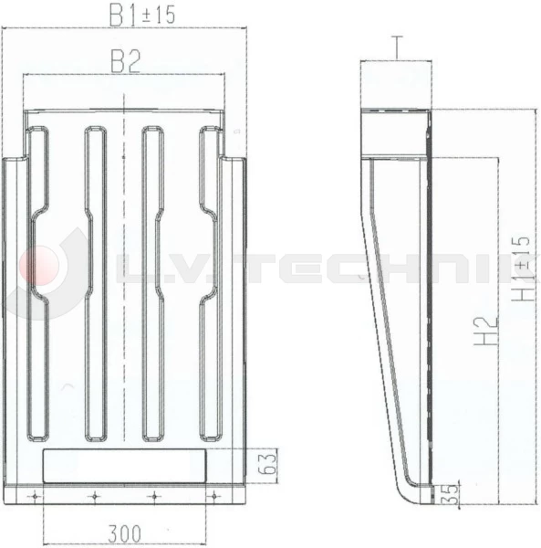 Mudguard 45.730 straight with cut