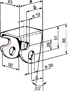 Tipper hinge support