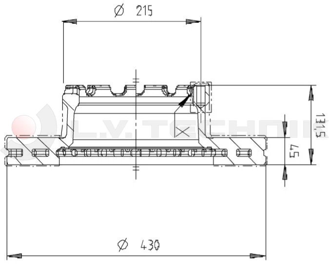 Féktárcsa 22,5" B9-22