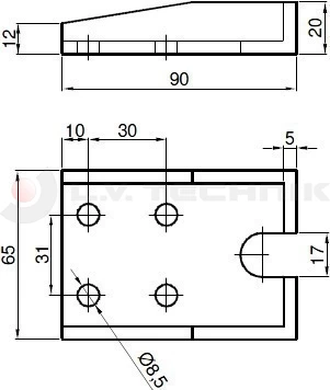 Pocket for lock to screw