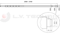 Cargo bar steel buffering 2360-2760mm 19mm