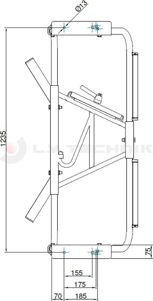 Wheel carrier for 385/65 R22,5