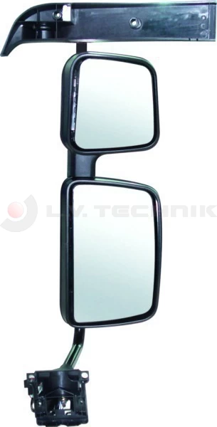 Complete mirror (black) Renault right