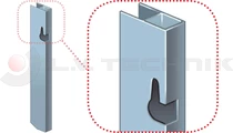 Zár 400mm csapos ellendarab bal