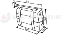 Water tank 25l with bracket