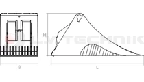 Homologated Yellow Plastic Chock 467x198x225 