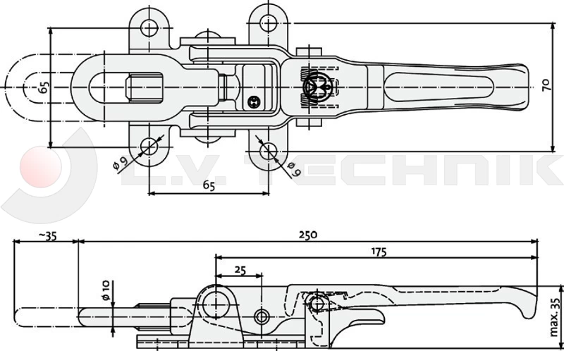 Zár 6043 horganyzott