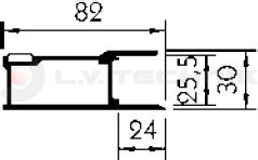 Aluminium side lock 710.6 600mm right