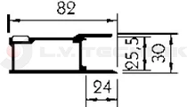 Aluminium side lock 710.6 600mm right