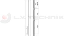 Aluminium side lock 715.10 1015mm left