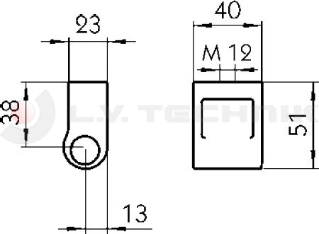 Hinge 6551 M12