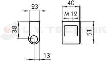 Hinge 6551 M12