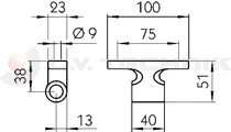 Hinge 6552 38mm