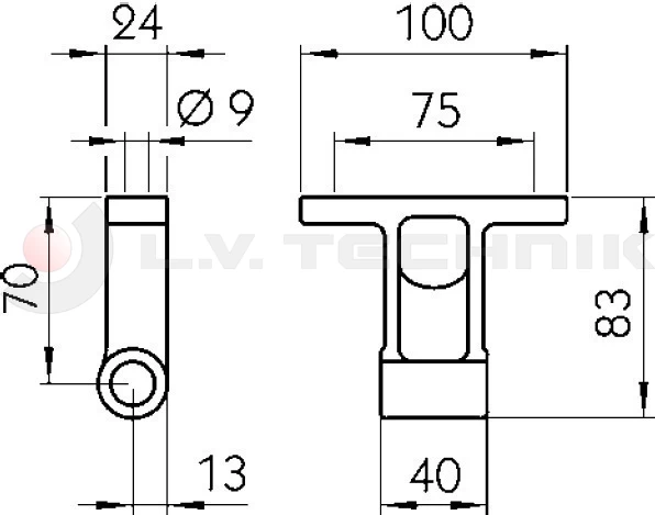 Hinge 6561 70mm