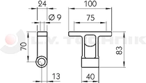 Hinge 6561 70mm