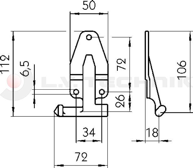 Zsanér 657 csap 3 furatos 6573