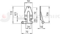 Hinge pin 657 3 holes