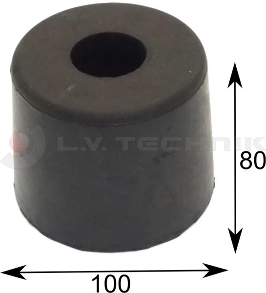 Rubber buffer 100 round fix