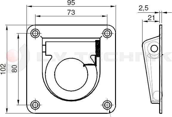 Lashing ring 96x102mm
