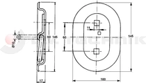 Lashing ring with plate