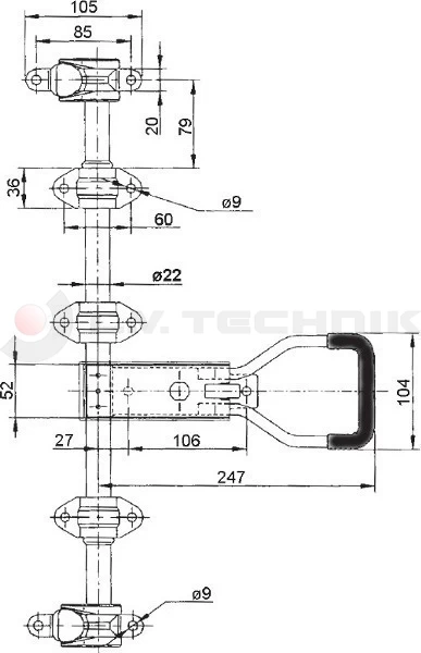 Lock for pipe 22mm outer