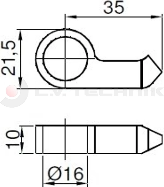 Recessed lock inox
