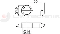 Recessed lock inox