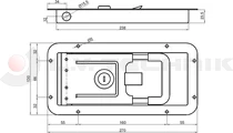 Recessed lock inox