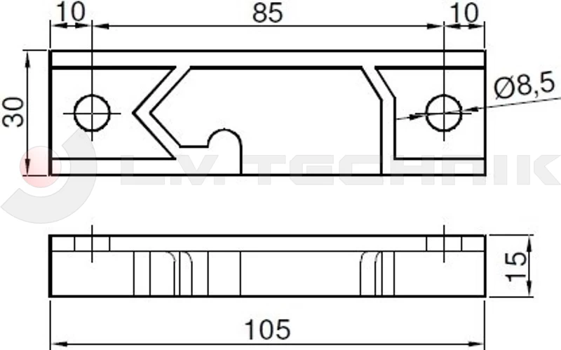 Recessed lock inox