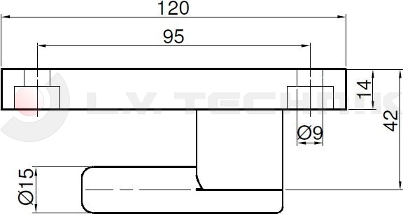 Hinge pin 120mm