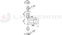 Lock for tube 21mm inox