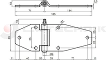 Door hinge inox