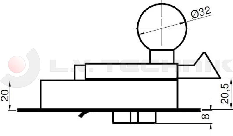 Recessed lock 92x119 inox