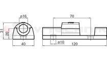 Hinge 120mm