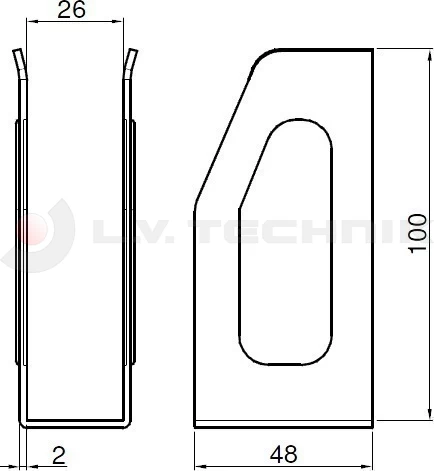 Pocket for tarpaulin profile