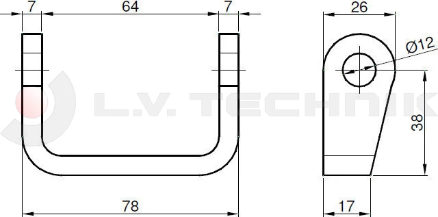 Zsanér ajtóhoz ITALAUTO bak + csap