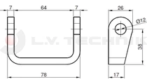 Rear door hinge bracket