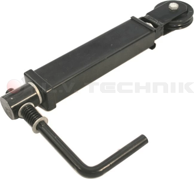 Brake crank with pulley with roller
