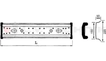 Rear bumper 2400mm zinc plated with holes