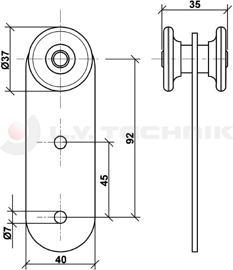 Roller 37mm single