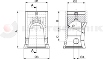 Tipper ball 60mm horizontal socket TIPO I