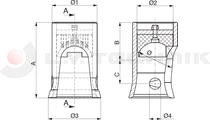 Tipper ball 60mm horizontal socket TIPO II